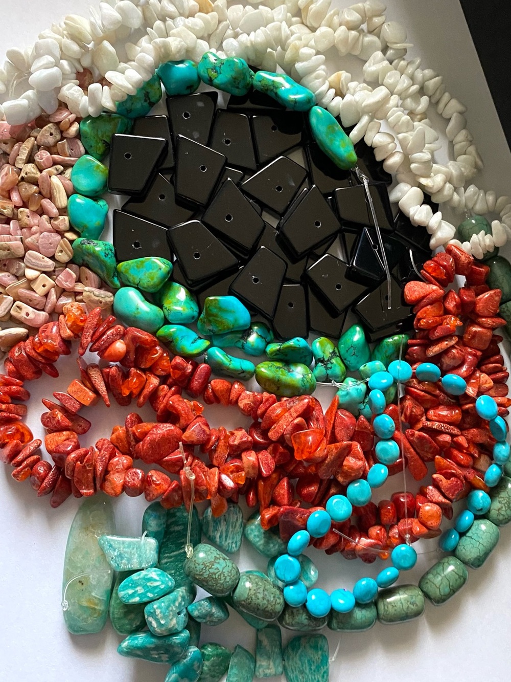 Mixed Natural Stone Bead Lot